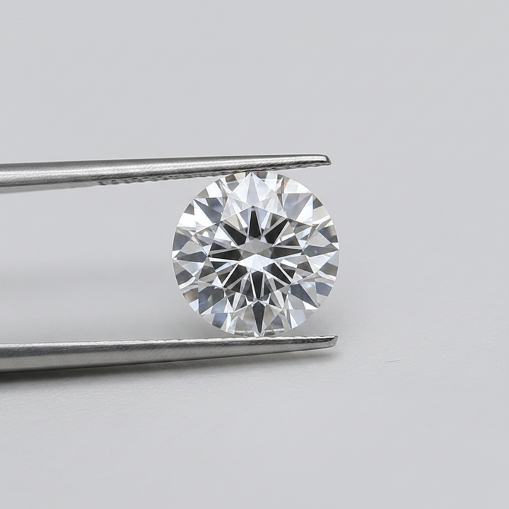 Diamante coltivato in laboratorio rotondo da 1,50 carati, VVS2/D