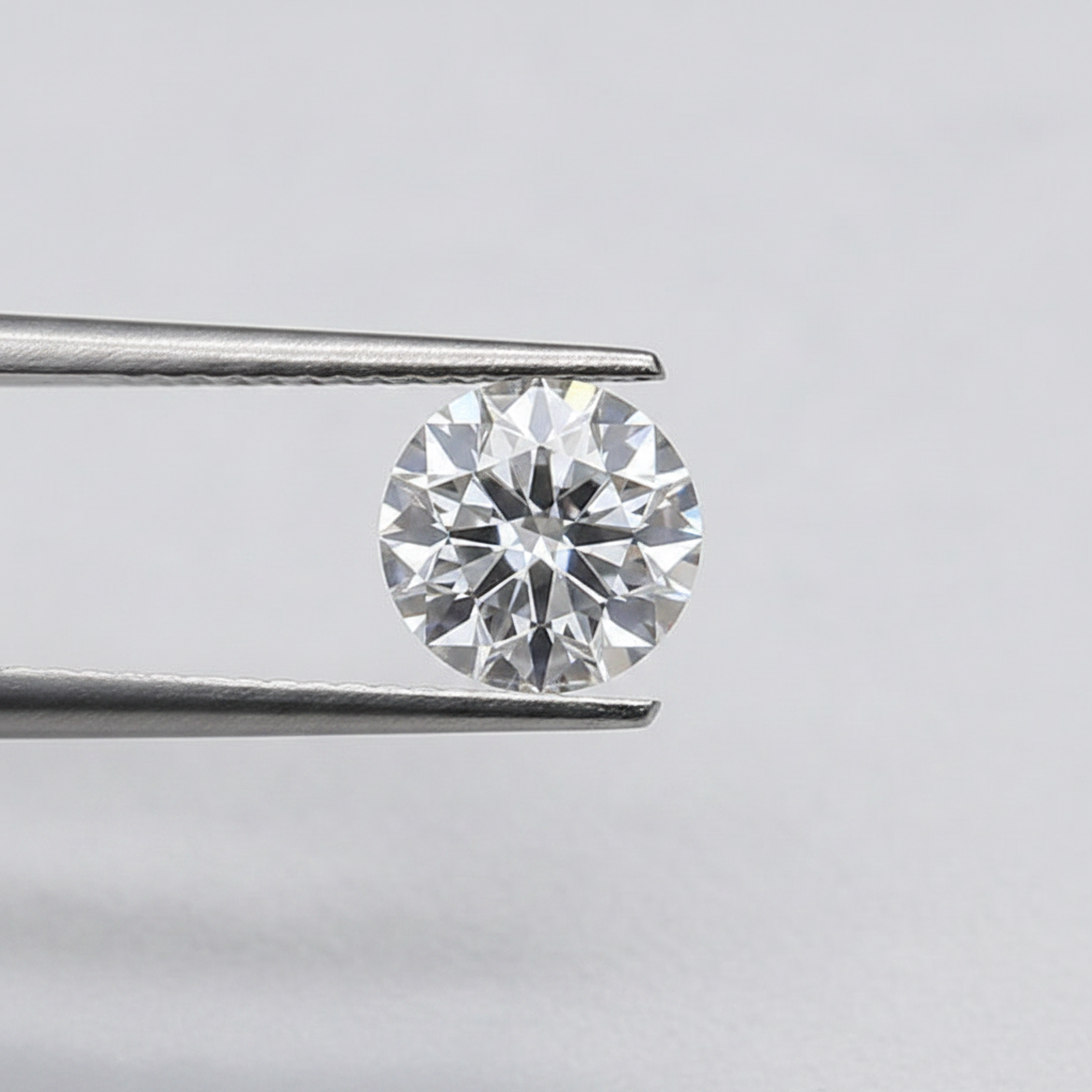 Diamante coltivato in laboratorio rotondo da 1,50 carati, VVS2/D