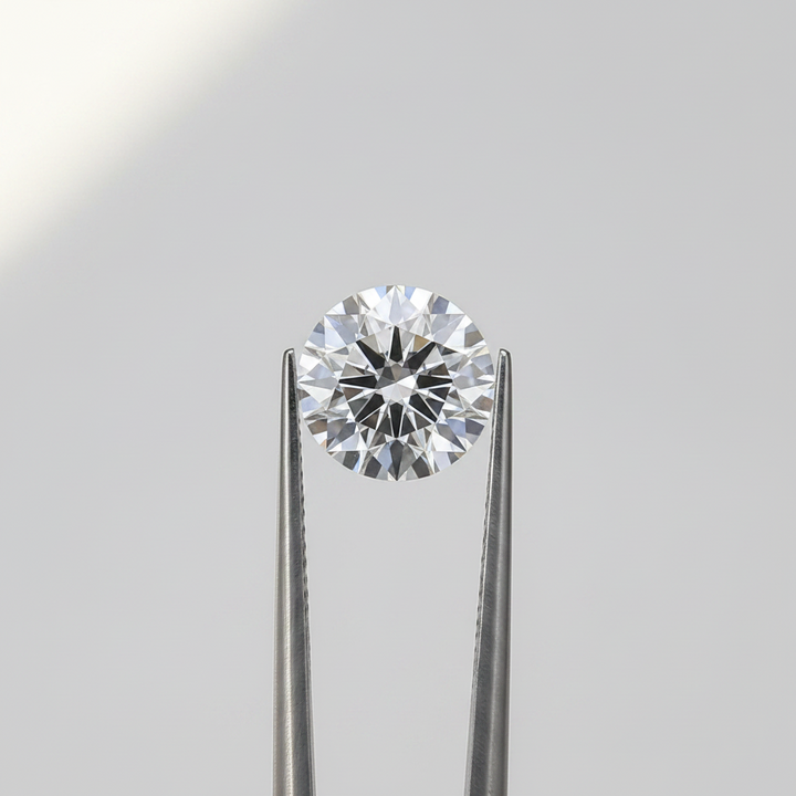 Diamante coltivato in laboratorio rotondo da 1,50 carati, VVS2/D