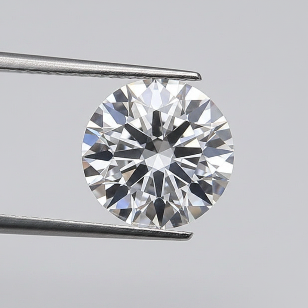Diamante coltivato in laboratorio rotondo da 1,50 carati, VVS2/D