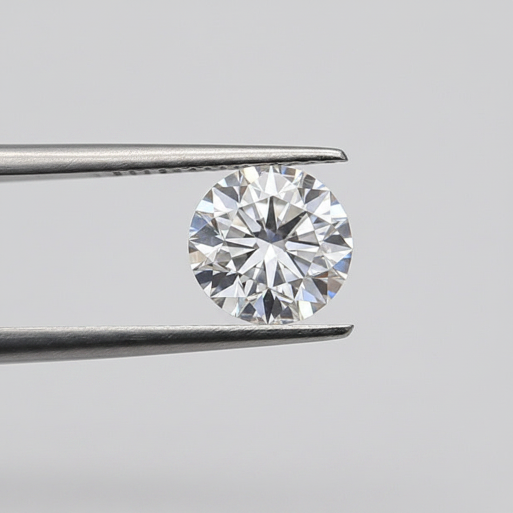 Diamante coltivato in laboratorio rotondo da 1,50 carati, VVS2/E