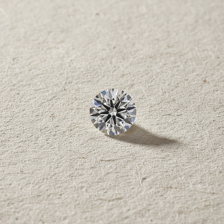 1,50 karaat ronde lab-gegroeide diamant, VVS2/F