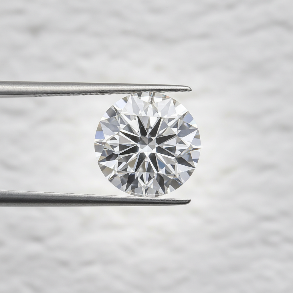 1,50 karaat ronde lab-gegroeide diamant, VVS2/F