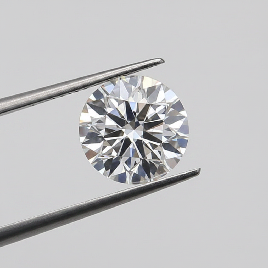 1,50 karaat ronde lab-gegroeide diamant, VVS2/F