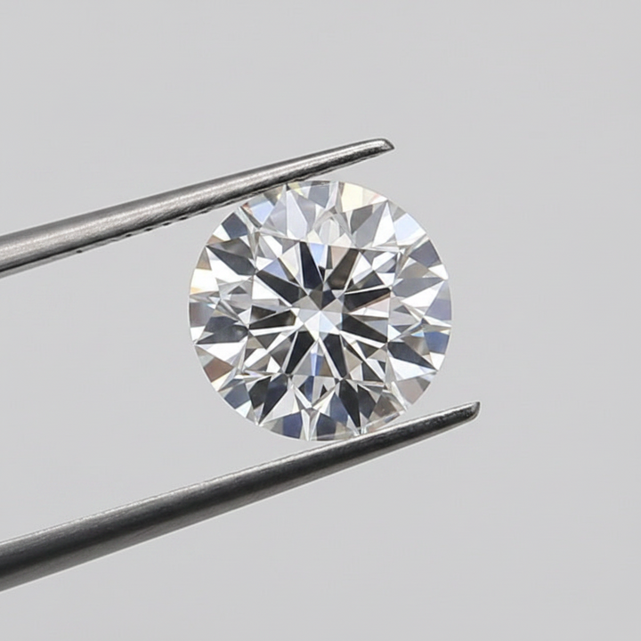 1,50 karaat ronde lab-gegroeide diamant, VVS2/F