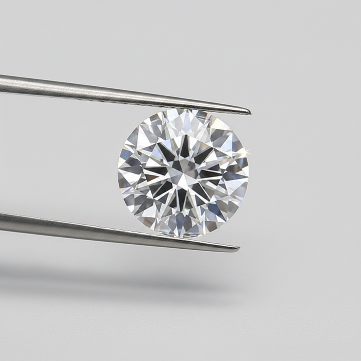 Diamante coltivato in laboratorio rotondo da 1,50 carati, VVS2/F