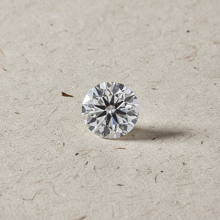 1,50 karaat ronde lab-gegroeide diamant, VVS2/F