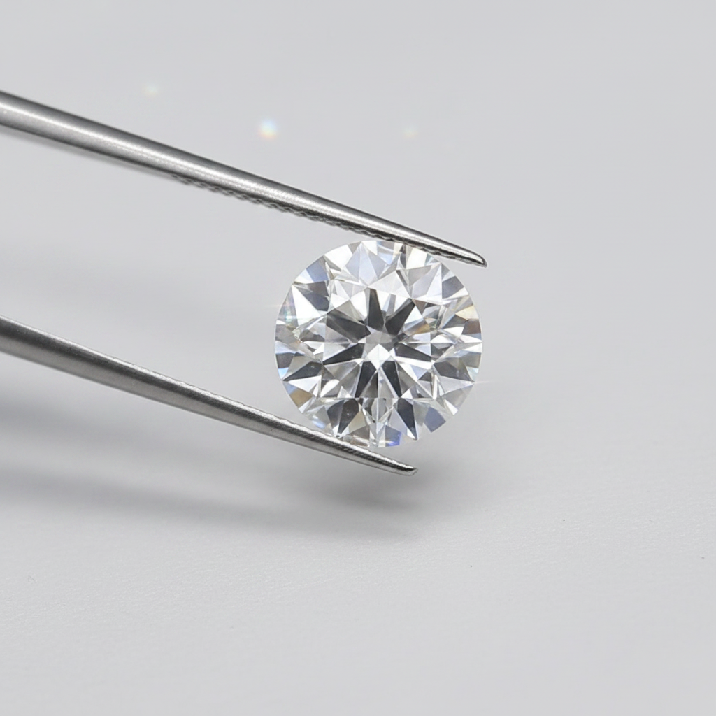 1,50 karaat ronde lab-gegroeide diamant, VVS2/F