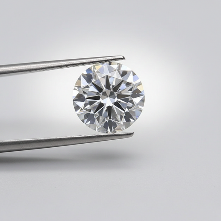 1,50 karaat ronde lab-gegroeide diamant, VVS2/F