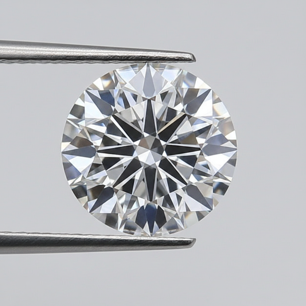 1,50 karaat ronde lab-gegroeide diamant, VVS2/F