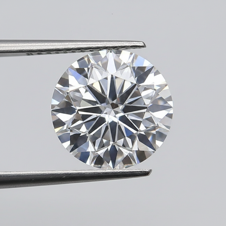1,50 karaat ronde lab-gegroeide diamant, VVS2/F