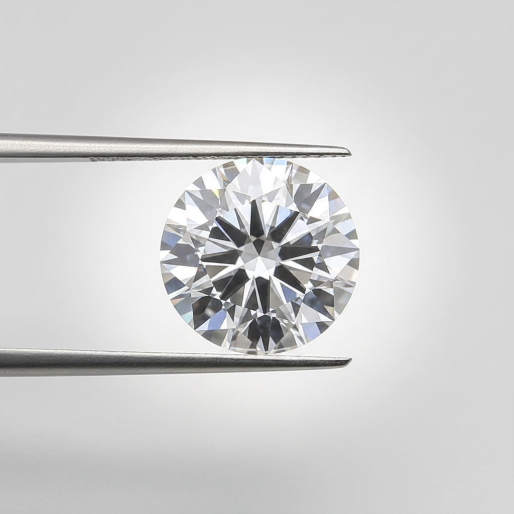 1,50 karaat ronde lab-gegroeide diamant, VVS2/F