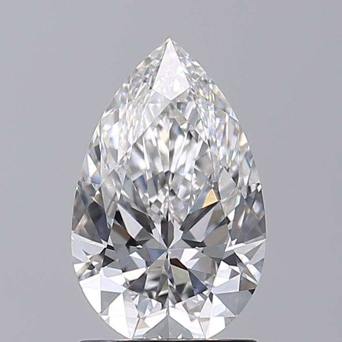 1.51 CT Pear Cut CVD Lab Grown Diamond, E Color, VS1 Clarity