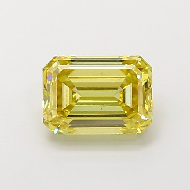 1.51 Carat Emerald Cut Lab Grown Diamond VS2Fancy Intense Yellow