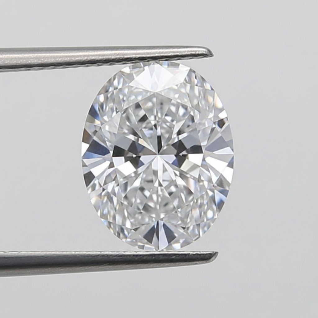 1.51 Carat Oval Cut Lab Grown Diamond, IF/E
