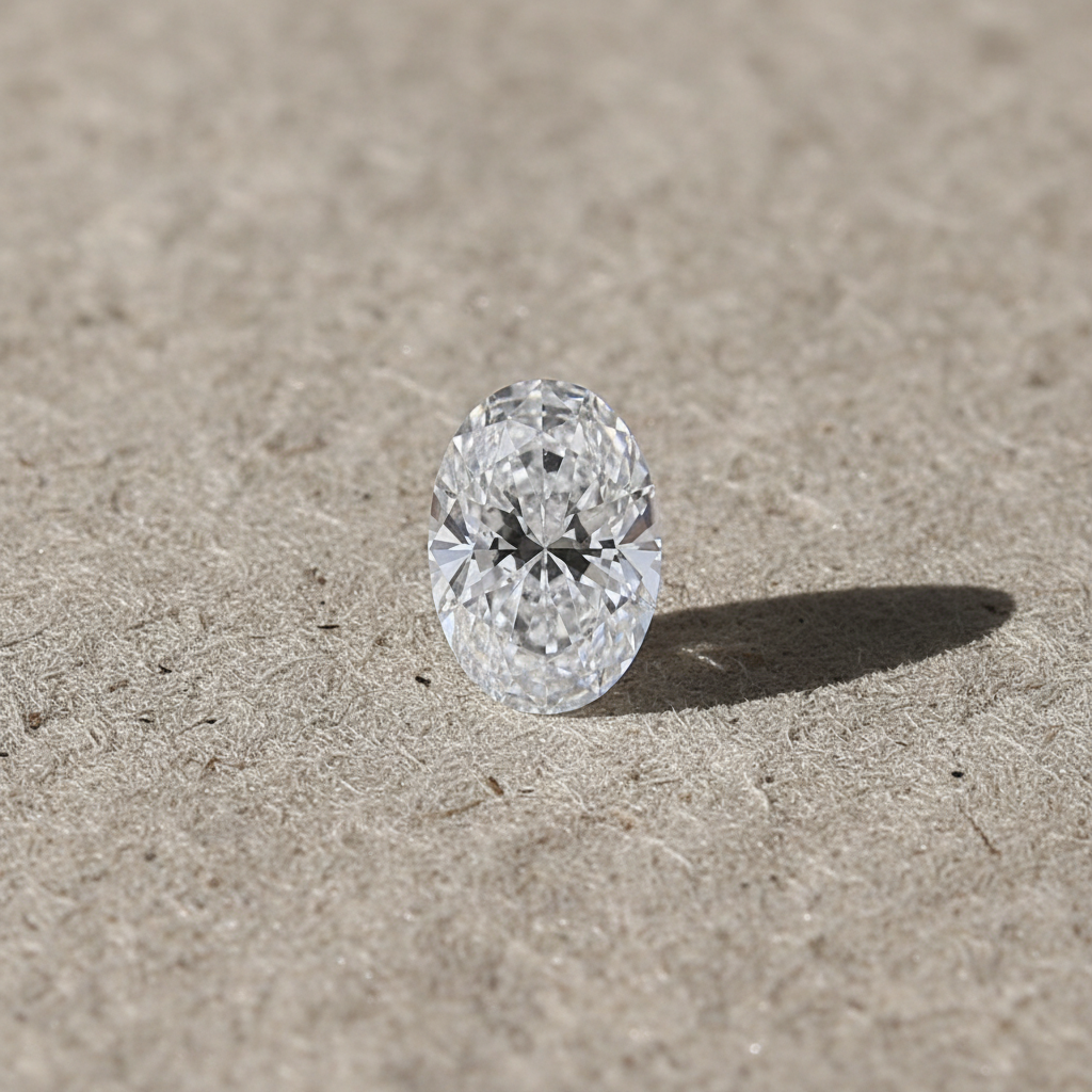 1.51 Carat Oval Cut D SI1 HPHT Lab Grown Diamond