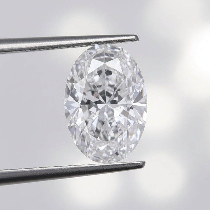 1.51 Carat Oval Cut Lab Grown Diamond, SI1/D
