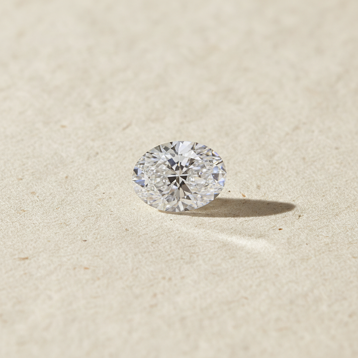 1,51 karaat ovaal geslepen laboratoriumdiamant, VS2/D