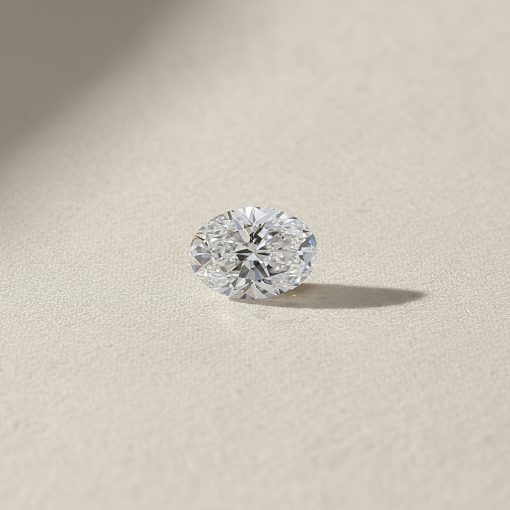 1.51 Carat Oval Cut D VVS1 HPHT Lab Grown Diamond