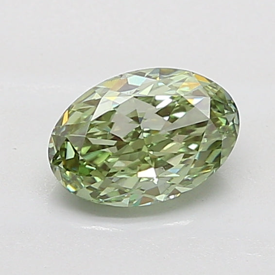 1,51 karaat ovaal geslepen Lab Grown Diamond VVS2 Fancy Vivid Green