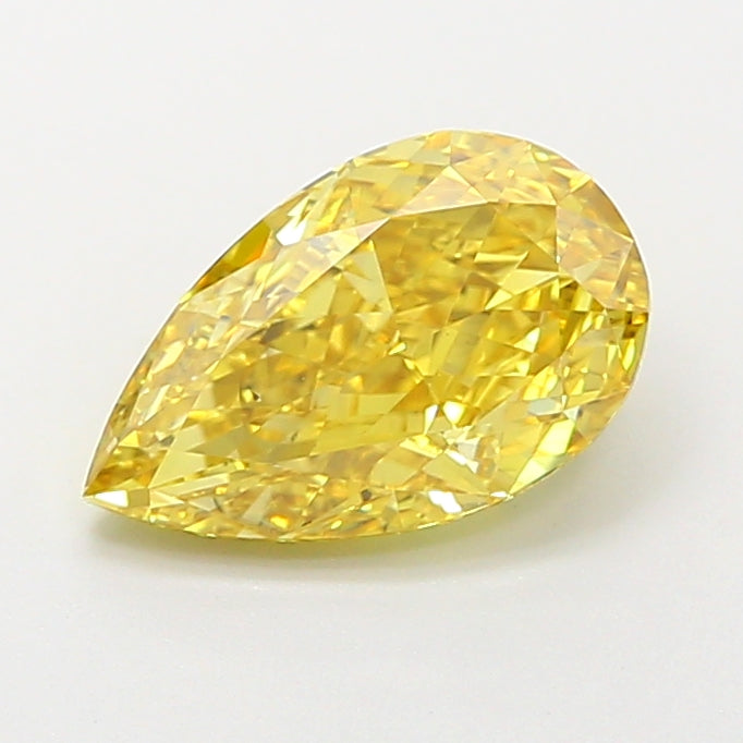 1.51 Carat Pear Cut Lab Grown Diamond VS2Fancy Yellow