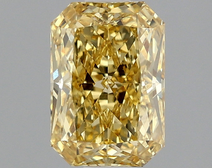 1.51 Carat Radiant Cut Lab Grown Diamond VS1Fancy Vivid Yellow