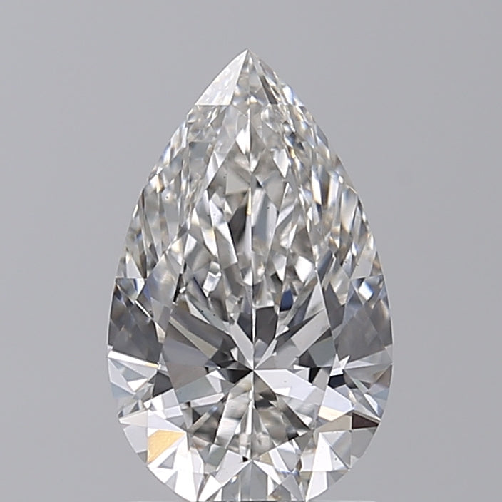 1.52 CT Pear Cut CVD Lab Grown Diamond, G Color, VS1 Clarity