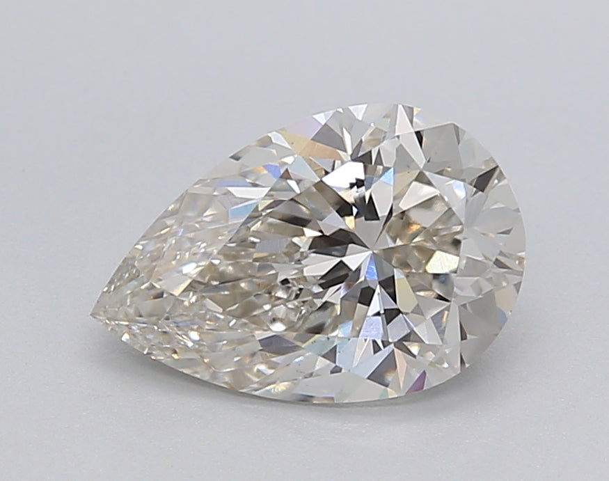 1.52 CT Pear Cut CVD Lab Grown Diamond, H Color, VS1 Clarity