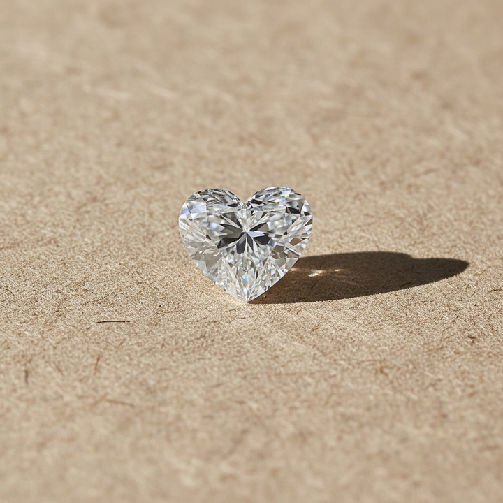 1.52 Carat Heart Cut Lab Grown Diamond VS2 F Color IGI Certified
