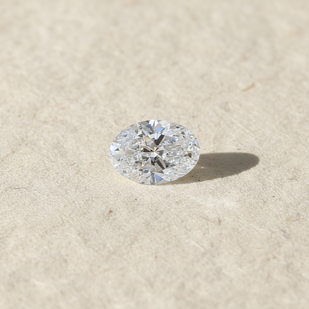 1.52 Carat Oval Cut D VVS1 HPHT Lab Grown Diamond