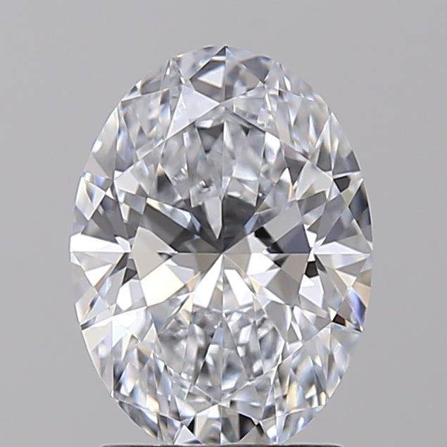 Diamante cultivado em laboratório com corte oval de 1,52 quilates VVS2 E
