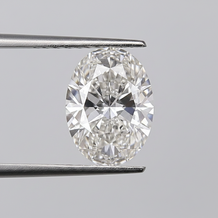 1,52 karaat ovaal geslepen laboratoriumdiamant, VVS2/G
