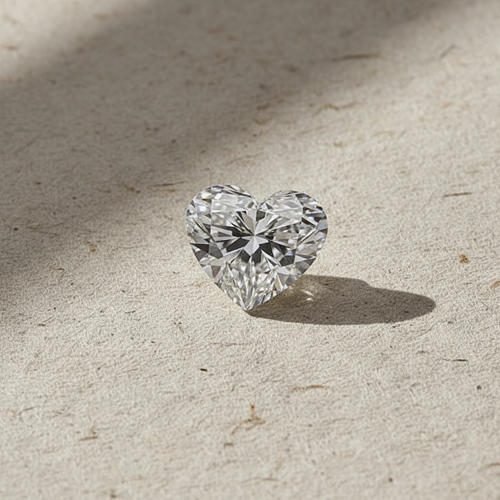 1.53 Carat Heart Cut Lab Grown Diamond VS2 E Color IGI Certified
