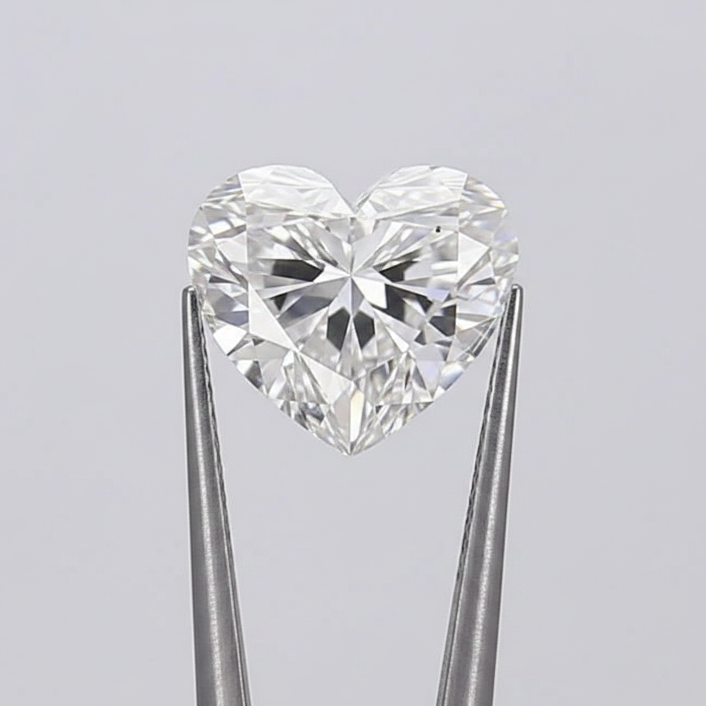 1.53 Carat E Color VS2 Heart Shape CVD Lab Grown Diamond IGI Certified
