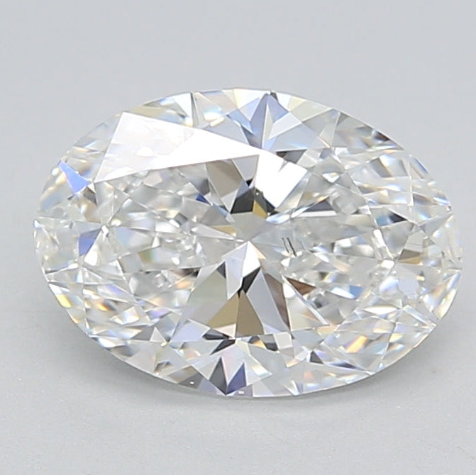1,53 karaat ovaal geslepen laboratoriumdiamant VS2 E