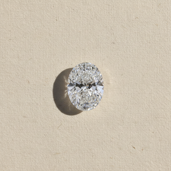 1,53 karaat ovaal geslepen laboratoriumdiamant, VVS1/D