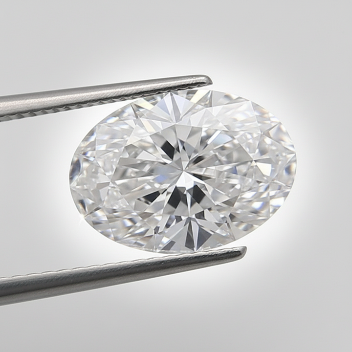 1,53 karaat ovaal geslepen laboratoriumdiamant, VVS1/D
