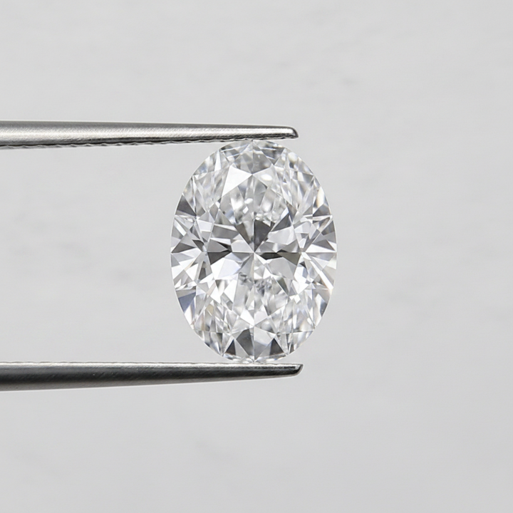 1,53 karaat ovaal geslepen laboratoriumdiamant, VVS1/D