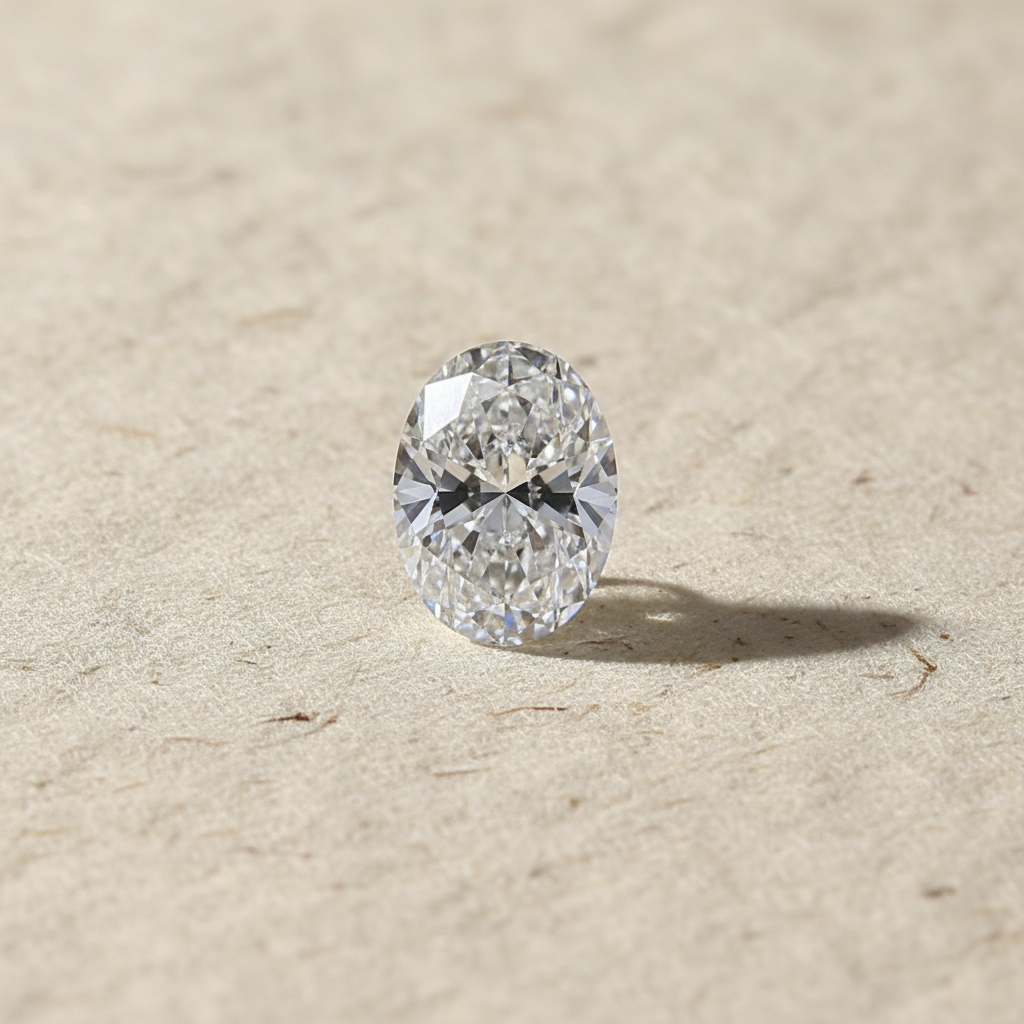 1.53 Carat Oval Cut D VVS1 HPHT Lab Grown Diamond