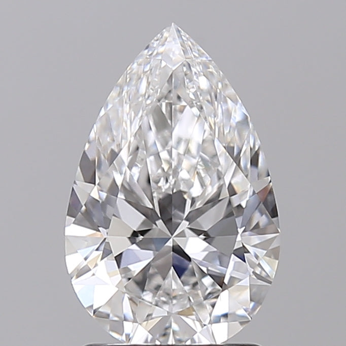 1.54 CT Pear CVD Lab Grown Diamond, VVS2 Clarity, D Color