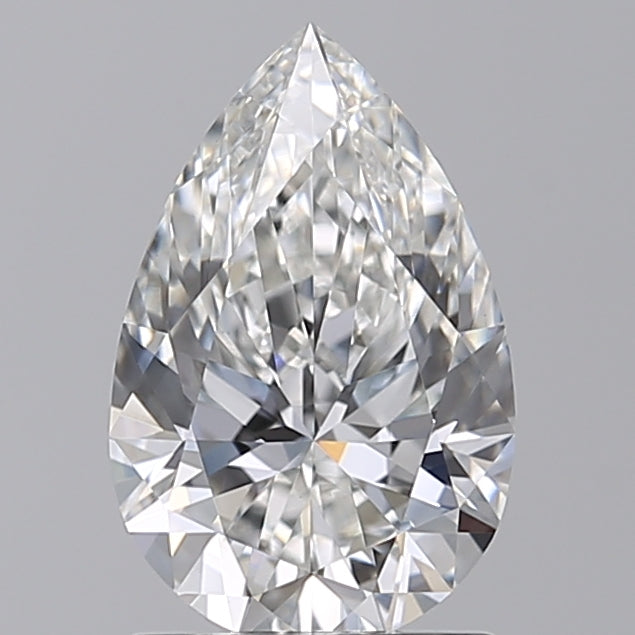 1.54 CT Pear Cut CVD Lab Grown Diamond, VVS2 Clarity, F Color