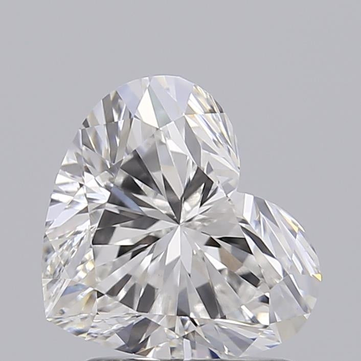 1,54 Karat herzförmiger, im Labor gezüchteter Diamant VVS2 F