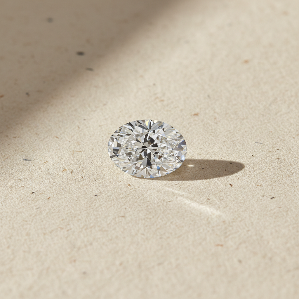 1.54 Carat Oval Cut D SI1 HPHT Lab Grown Diamond