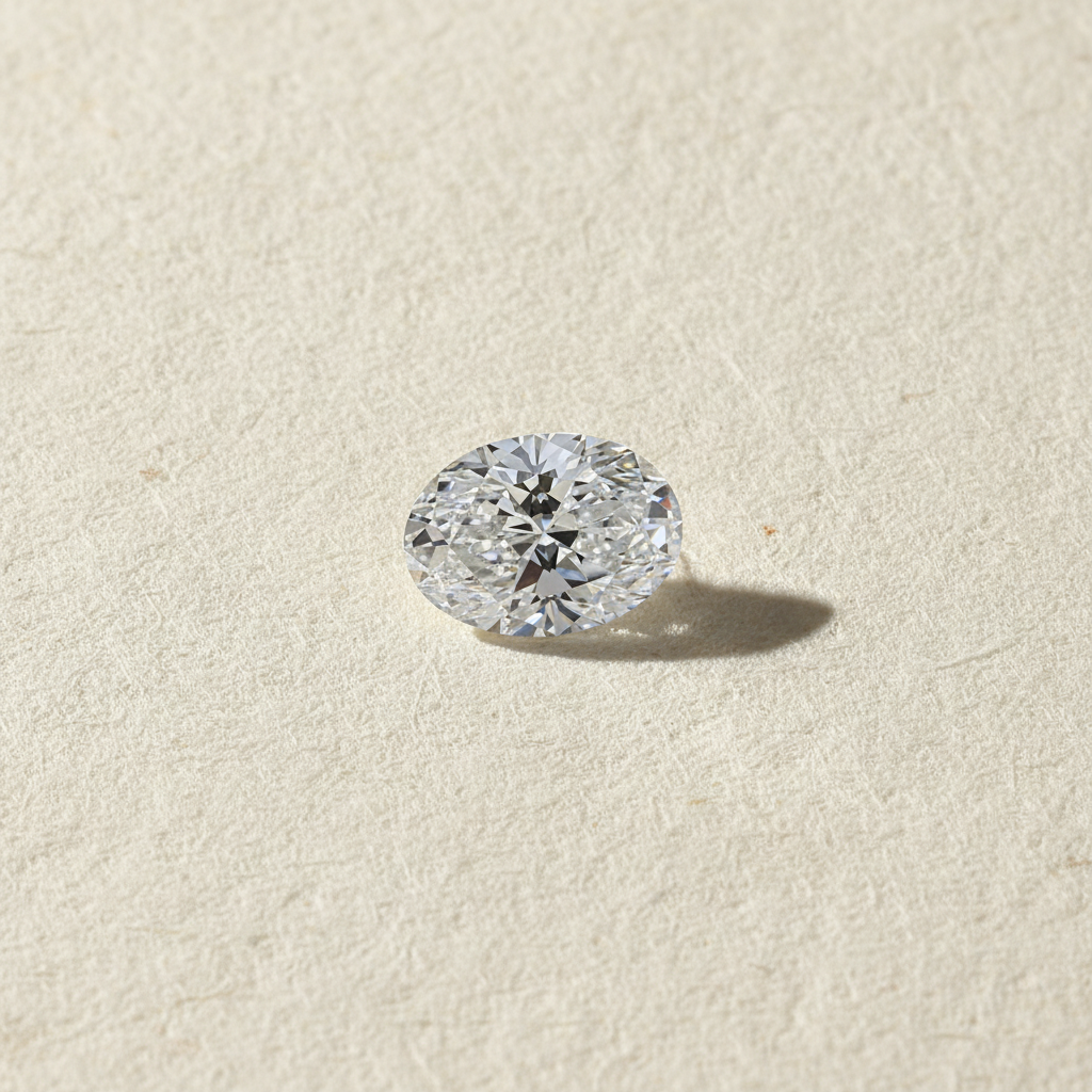 1.54 Carat Oval Cut D VS1 HPHT Lab Grown Diamond