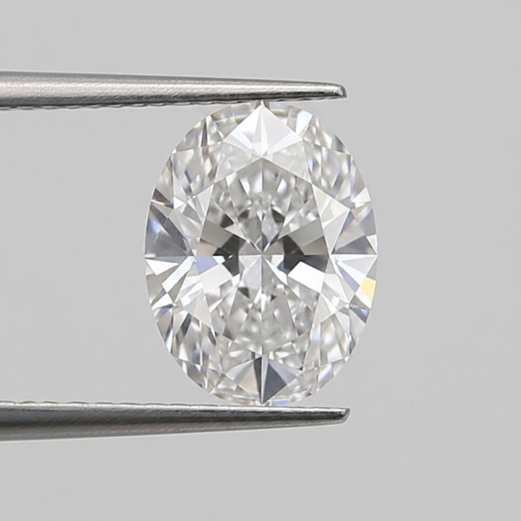 1,54 karaat ovaal geslepen laboratoriumdiamant, VVS1/D