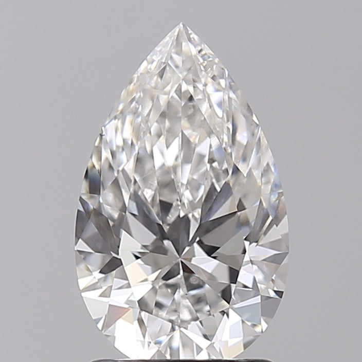 1.55 CT Pear Cut CVD Lab Grown Diamond, F Color, VS1 Clarity