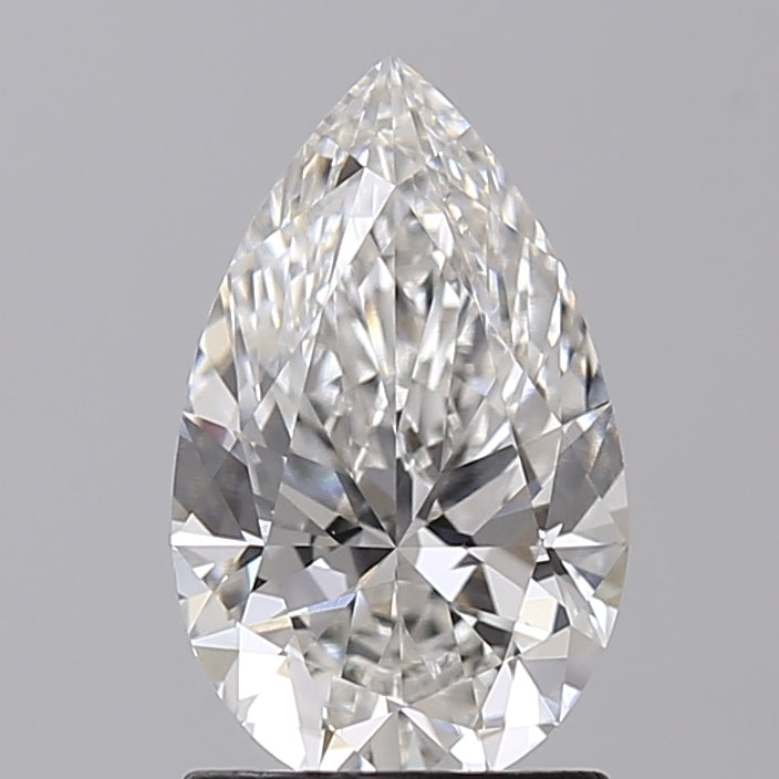 1.55 CT Pear Cut CVD Lab Grown Diamond, VVS2 Clarity, F Color