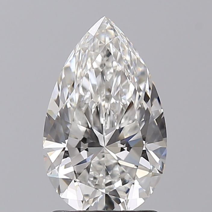 1.55 CT Pear Cut CVD Lab Grown Diamond, VVS2 Clarity, F Color