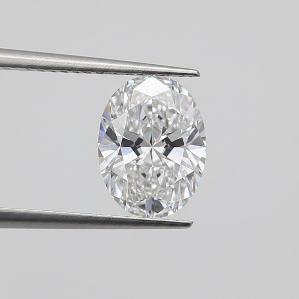 1,55 karaat ovaal geslepen laboratoriumdiamant, VVS1/D