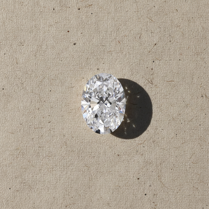 1,55 karaat ovaal geslepen laboratoriumdiamant, VVS1/D